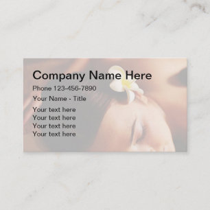 Carte De Visite Thème de Spa de Massage