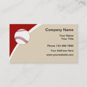 Carte De Visite Thème de sport de baseball Design simple