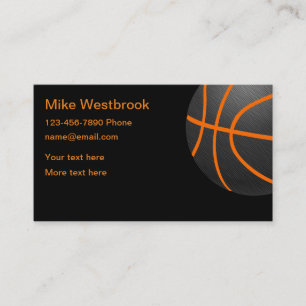 Carte De Visite Thème de sport de basket-ball cool