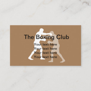 Carte De Visite Thème de sports de boxe