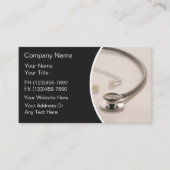 Carte De Visite Thème de stéthoscope Médicale (Devant)