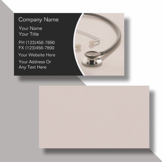 Carte De Visite Thème de stéthoscope Médicale
