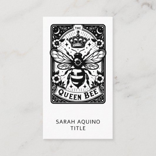 Carte De Visite Thème de Tarot Queen Bee (Devant)