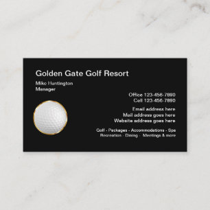 Carte De Visite Thème de vacances de golf classe