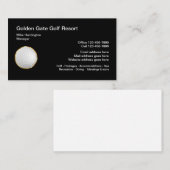 Carte De Visite Thème de vacances golf classique (Devant / Derrière)