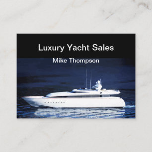 Carte De Visite Thème de vente de yacht de luxe