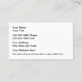 Carte De Visite Thème de voiture automobile classique (Dos)