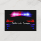 Carte De Visite Thème de voiture de police des services de sécurit (Devant)