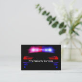 Carte De Visite Thème de voiture de police des services de sécurit (Debout devant)