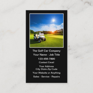 Carte De Visite Thème de voiturette de golf et de voiture de golf
