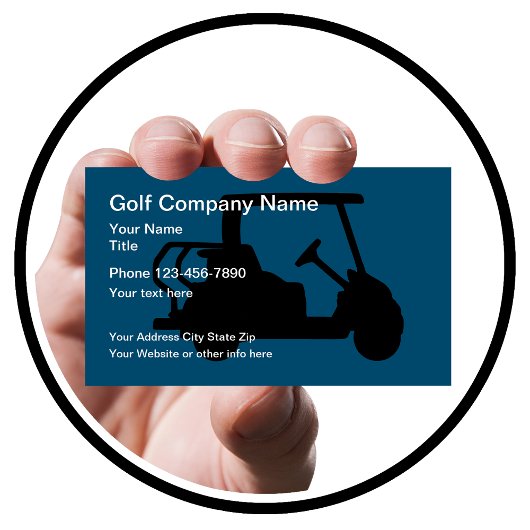 Carte De Visite Thème de voiturette de golf moderne