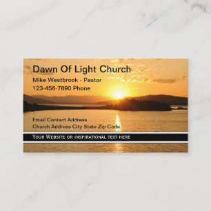 Carte De Visite Thème d'église inspirant de paysage