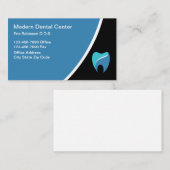 Carte De Visite Thème dentaire du bureau dentaire moderne (Devant / Derrière)