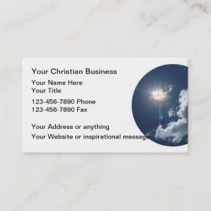 Carte De Visite Thème d'entreprise chrétien ou d'église