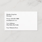 Carte De Visite Thème des perles de la bijouterie (Dos)