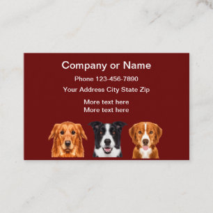 Carte De Visite Thème des services pour animaux de compagnie