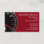 Carte De Visite Thème des véhicules à moteur de tachymètre de (Devant)