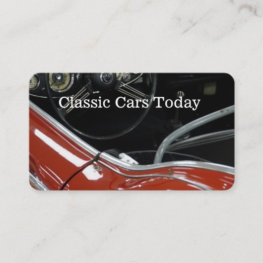 Carte De Visite Thème des voitures classiques (Devant)