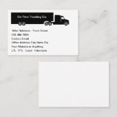 Carte De Visite Thème d'expédition simple pour chauffeur de camion (Devant / Derrière)