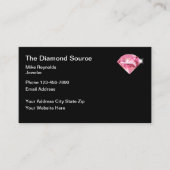 Carte De Visite Thème Diamant Joaillier Professionnel (Devant)
