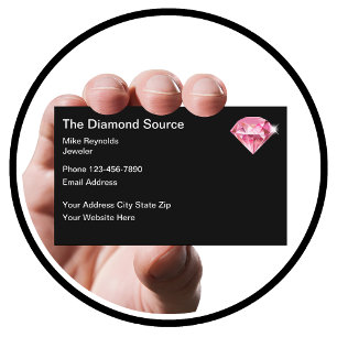 Carte De Visite Thème Diamant Joaillier Professionnel