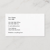 Carte De Visite Thème d'implants dentaires (Dos)
