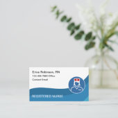 Carte De Visite Thème d'infirmière diplômée (Debout devant)