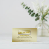 Carte De Visite Thème d'or de luxe - conseiller financier (Debout devant)