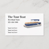 Carte De Visite Thème du bateau touristique de River Nature (Devant)