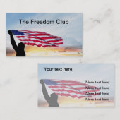 Carte De Visite Thème du drapeau américain Liberté (Devant / Derrière)