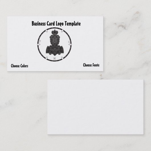 Carte De Visite Thème du logo Celtic Viking (Devant / Derrière)