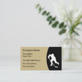 Carte De Visite Thème du sport de hockey (Debout devant)