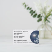 Carte De Visite Thème Église Ou Entreprise Chrétienne (Debout devant)