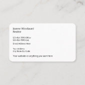 Carte De Visite Thème élégant d'agent immobilier de motif de (Dos)