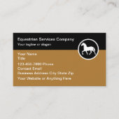 Carte De Visite Thème équestre simple Logo Cheval Thème (Devant)