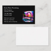 Carte De Visite Thème Faucet de cuisine du service de plomberie (Devant / Derrière)
