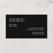 Carte De Visite Thème frais de musique (Dos)