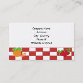Carte De Visite Thème Fruit À damiers (Dos)