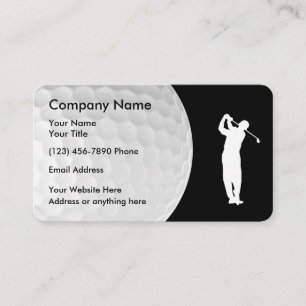 Carte De Visite Thème Golf Design Moderne