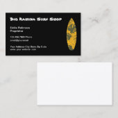 Carte De Visite Thème Hawaiian Surfing Shop (Devant / Derrière)