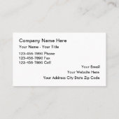 Carte De Visite Thème Immobilier Classique (Dos)