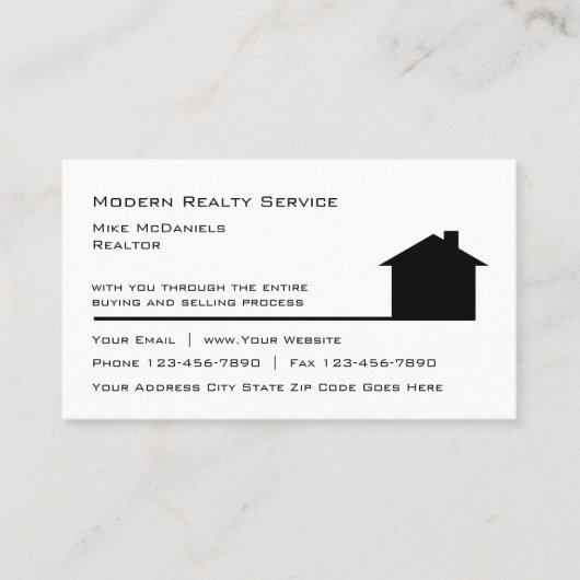 Carte De Visite Thème immobilier simple (Devant)