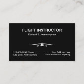 Carte De Visite Thème instructeur de vol (Devant)