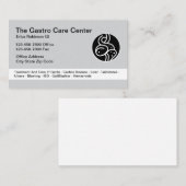 Carte De Visite Thème Intestinal Gastroentérologue (Devant / Derrière)
