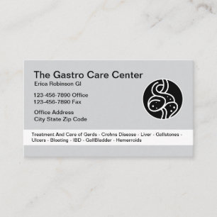 Carte De Visite Thème Intestinal Gastroentérologue