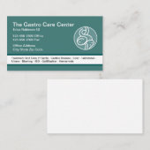 Carte De Visite Thème Intestinal Gastroentérologue (Devant / Derrière)