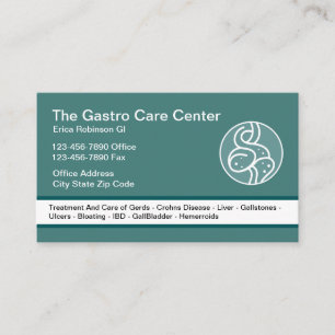 Carte De Visite Thème Intestinal Gastroentérologue
