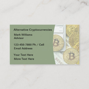 Carte De Visite Thème Investissement Bitcoin Cryptomonnaie