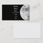 Carte De Visite Thème lunaire de LUNE (Devant / Derrière)