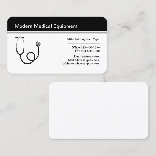 Carte De Visite Thème Médicale (Devant / Derrière)